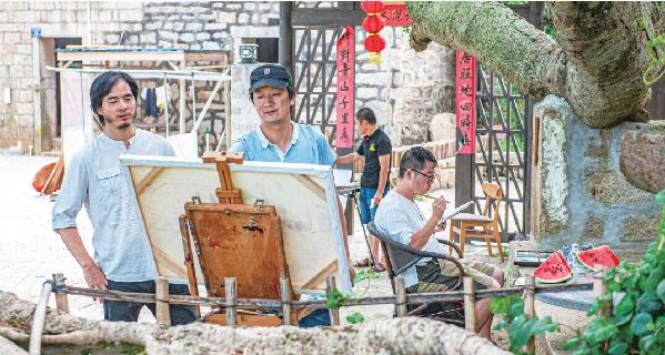 平潭猫头墘村充满艺术气息